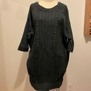 Vintage inspired black pinstripe dress